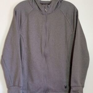 Spyder gray youth zip up hoodie with thumb holes size large